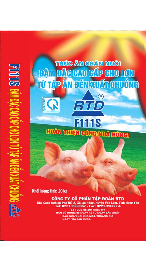 F111S đậm đặc cho lợn từ tập ăn đến xuất chuồng